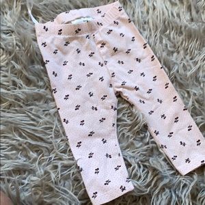 Worn Once - H&M cherry print legging -4-6M